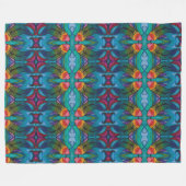 Couverture en polaire avec arc-en-ciel Koi Poisson (Devant (Horizontal))