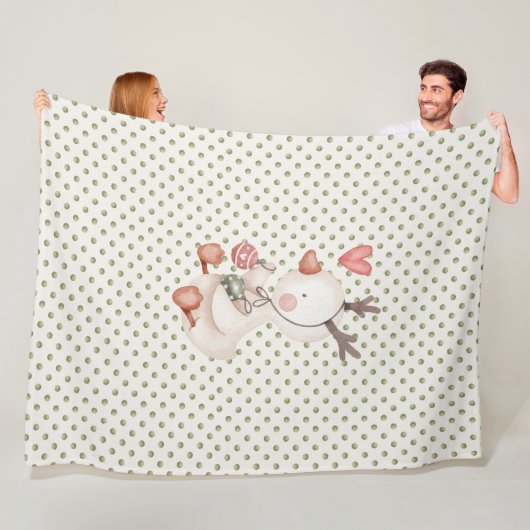 Couverture en polaire avec canard mignon (En situation)