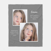 Couverture en polaire avec deux photos mignonnes (Devant)