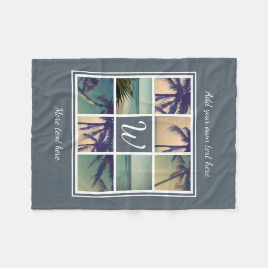 Couverture en polaire avec monogramme (Devant (Horizontal))