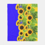 Couverture en polaire avec tournesols (Devant)