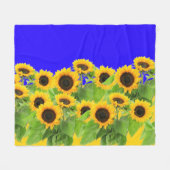 Couverture en polaire avec tournesols (Devant (Horizontal))