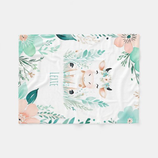 Couverture en polaire bébé personnalisée Boho Calf (Devant (Horizontal))