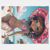 Couverture en polaire Bikini Babe (Devant (Horizontal))