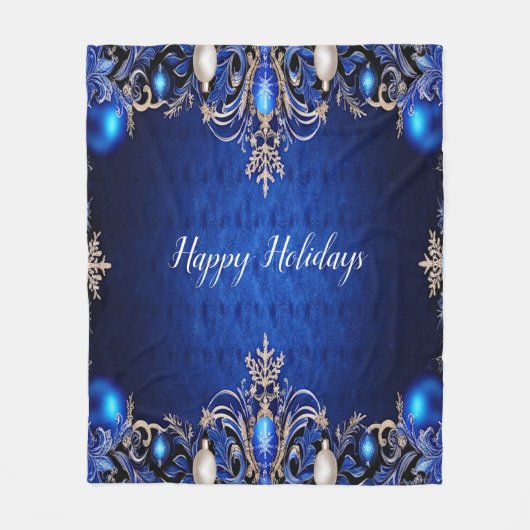 Couverture en polaire bleu (Devant)