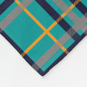 Couverture en polaire bleu et orange (Coin)