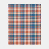 Couverture en polaire bleu et orange (Devant)