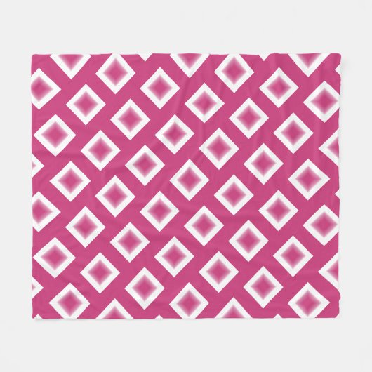 Couverture en polaire - Blocs en diamant magenta (Devant (Horizontal))