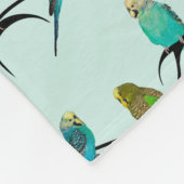 Couverture en polaire Budgie Frenzy (Cyan clair) (Coin)