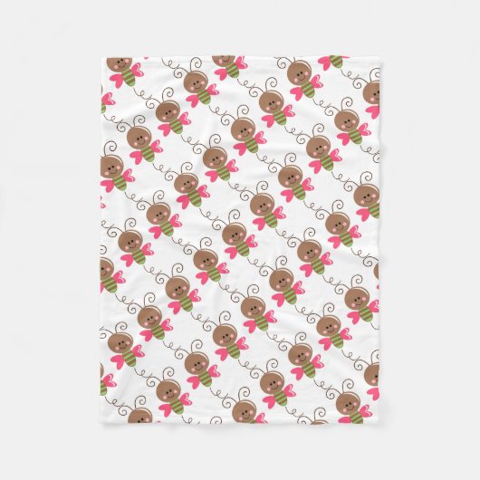 Couverture en polaire/Bumblebee mignonne (Devant)