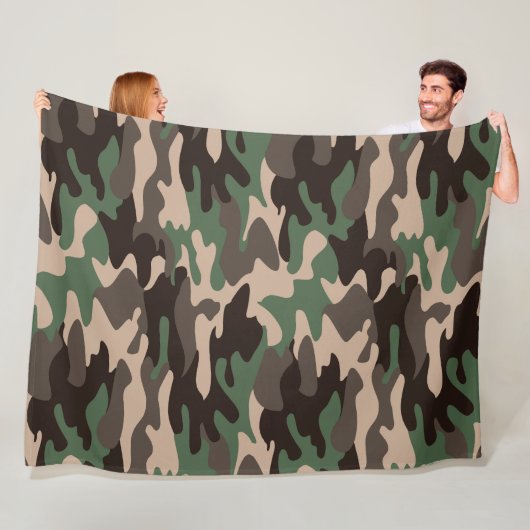 Couverture en polaire Camouflage 2 60x80 (En situation)