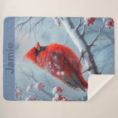 Couverture en polaire cardinale d'hiver personnali (Devant (Horizontal))