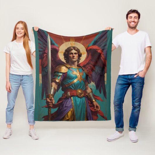 Couverture en polaire catholique St Michael Archan (En situation)