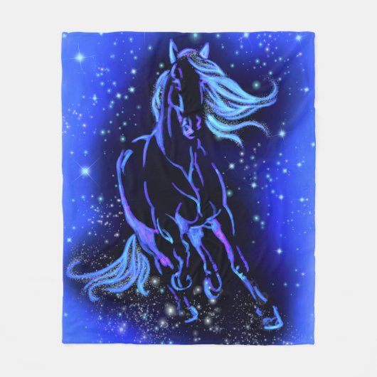 Couverture en polaire Cheval (Devant)