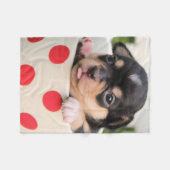 Couverture en polaire Chihuahua Ajouter votre phot (Devant (Horizontal))