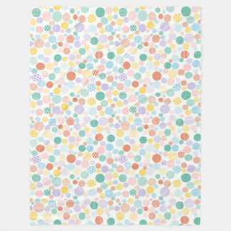 Couverture en polaire circulaire à motifs - Points