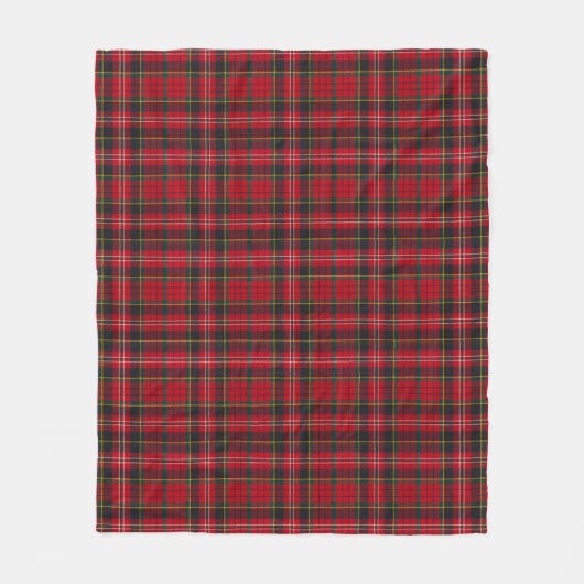 Couverture en polaire - Clan Macpherson Tartan Rou (Devant)