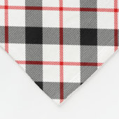 Couverture en polaire classique rouge noir et blan (Coin)