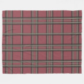 Couverture en polaire classique rouge plaid (Devant (Horizontal))