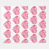 Couverture en polaire - Coeur Design 2 (Devant (Horizontal))