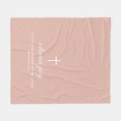 Couverture en polaire couleur rose pâle personnali (Devant (Horizontal))