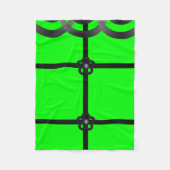 couverture en polaire couleur vert noir (Devant)