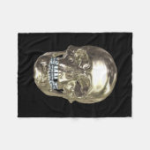 Couverture en polaire crâne Chrome (Devant (Horizontal))