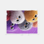 Couverture en polaire Créatures Douces et Flous (Devant (Horizontal))