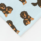 Couverture en polaire Dachshund aux cheveux longs (Coin)