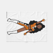 Couverture en polaire danseur orange et noir 2 (Devant (Horizontal))