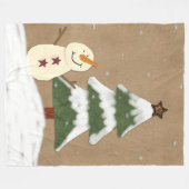 Couverture en polaire d'arbre de Noël du pays (Devant (Horizontal))