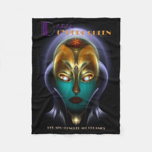 Couverture en polaire Daria Cyborg Queen (Devant)