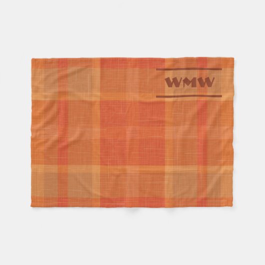 Couverture en polaire d'automne avec monogramme (Devant (Horizontal))