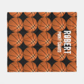 Couverture en polaire de basket-ball pour fans de (Devant (Horizontal))