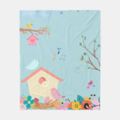Couverture en polaire de Birdhouse Blossom (Devant)