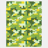 Couverture en polaire de camouflage numérique vert (Devant)