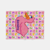 Couverture en polaire de canard rose (Devant (Horizontal))