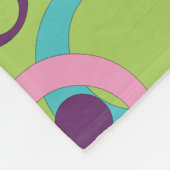 Couverture en polaire de cercles verts funky (Coin)