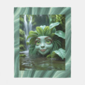 Couverture en polaire de conception tropicale (Devant)