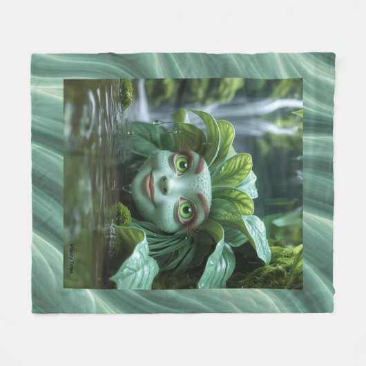 Couverture en polaire de conception tropicale (Devant (Horizontal))