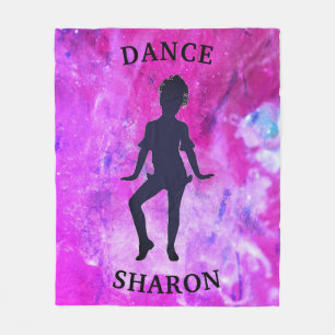 Couverture en polaire de danse en galaxie rose et