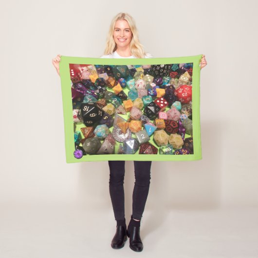 Couverture en polaire de dés (En situation)