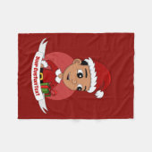 Couverture en polaire de dessin de Noël (Devant (Horizontal))