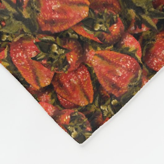 Couverture en polaire de fraises (Coin)