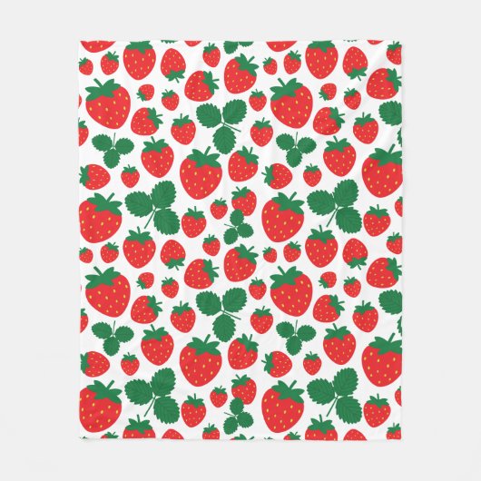 Couverture en polaire de fraises (Devant)