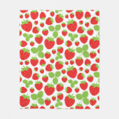 Couverture en polaire de fraises (Devant)