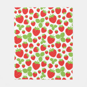 Couverture en polaire de fraises