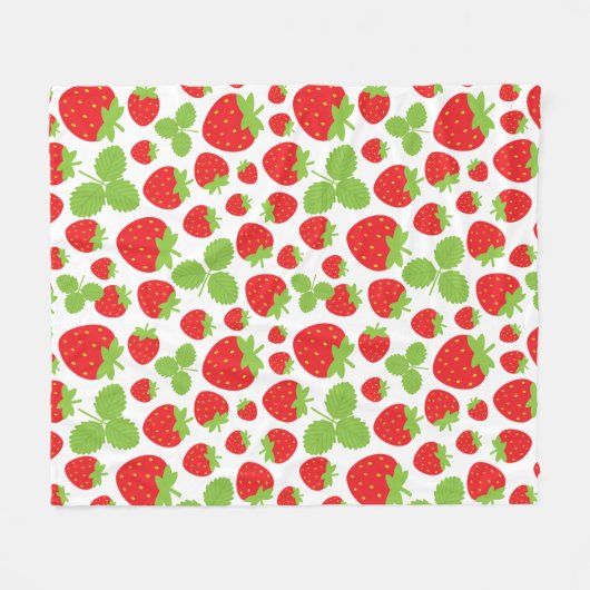 Couverture en polaire de fraises (Devant (Horizontal))