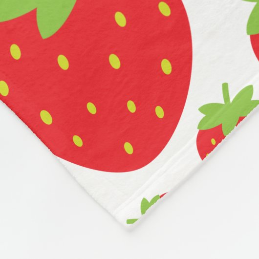 Couverture en polaire de fraises (Coin)