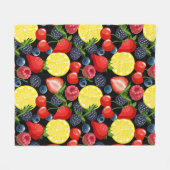 Couverture en polaire de fruits brillants et gras (Devant (Horizontal))